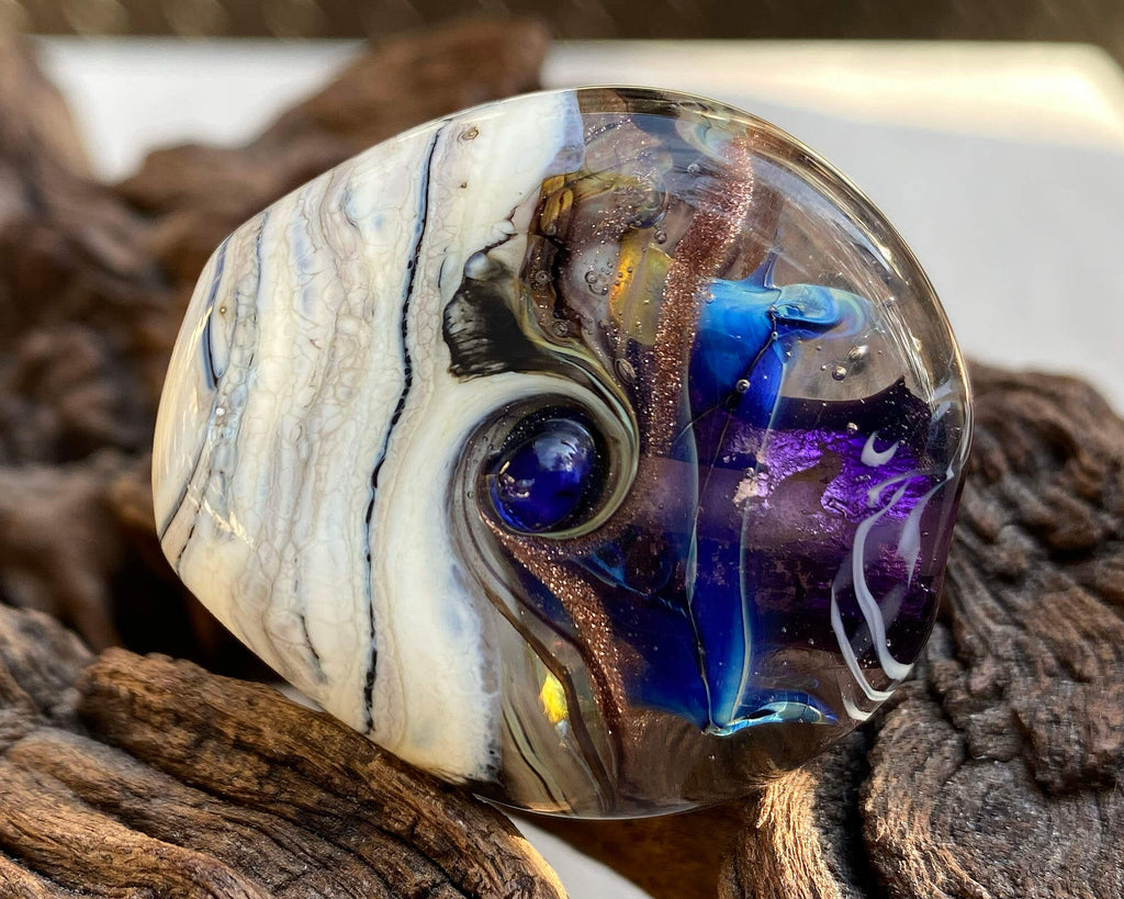 purple lampwork focal bead