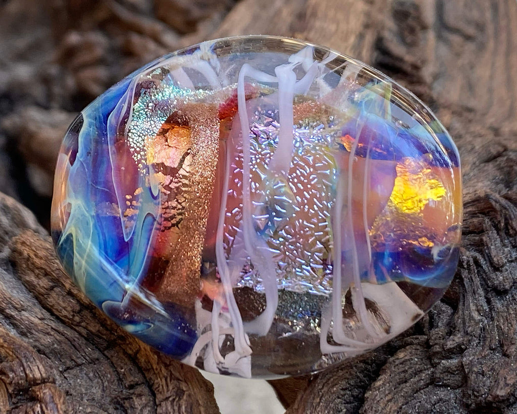 pastel lampwork bead