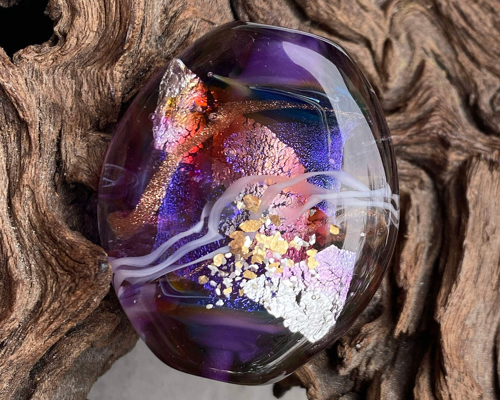 Purple Lampwork Focal Bead