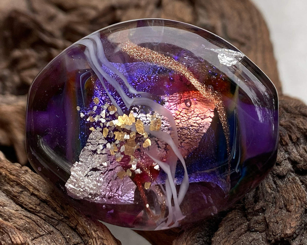 Purple Lampwork Focal Bead