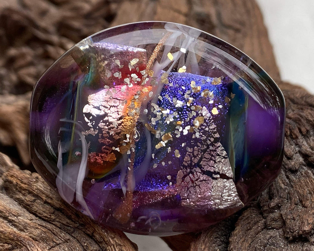 Purple Lampwork Focal Bead
