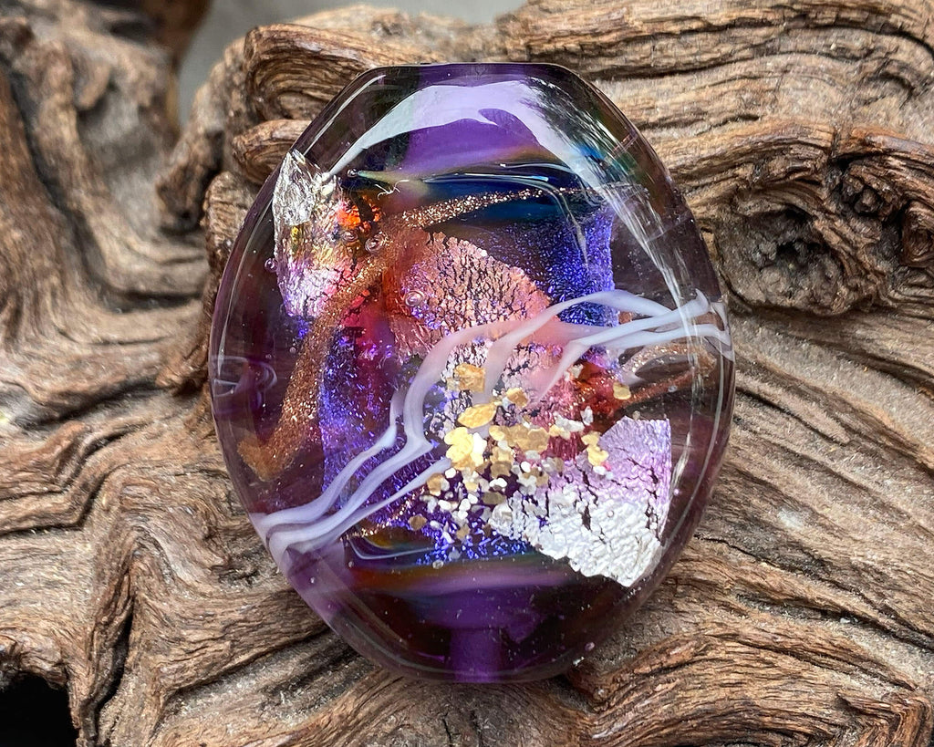Purple Lampwork Focal Bead