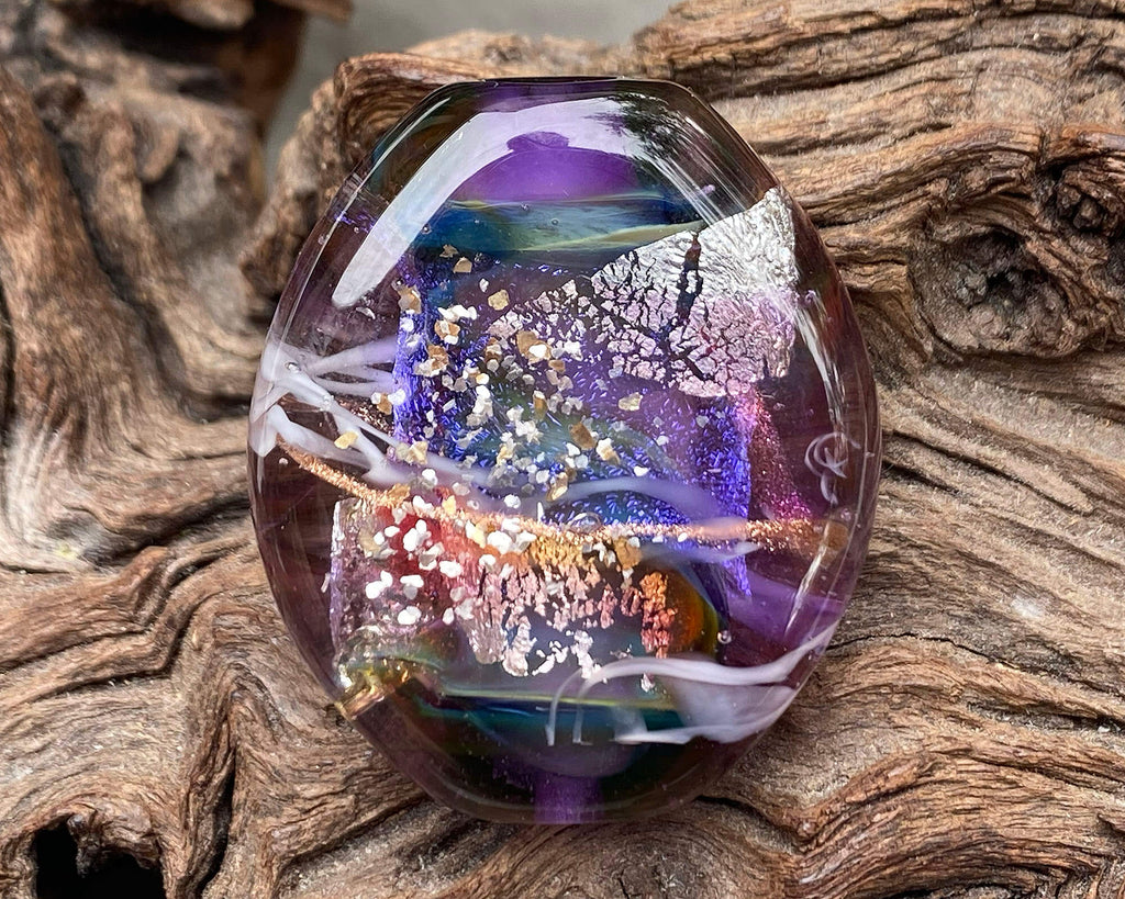 Purple Lampwork Focal Bead