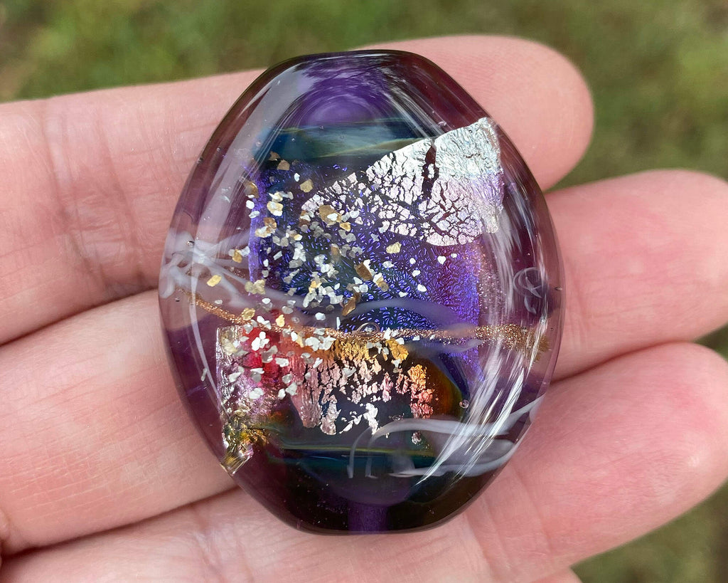 Purple Lampwork Focal Bead