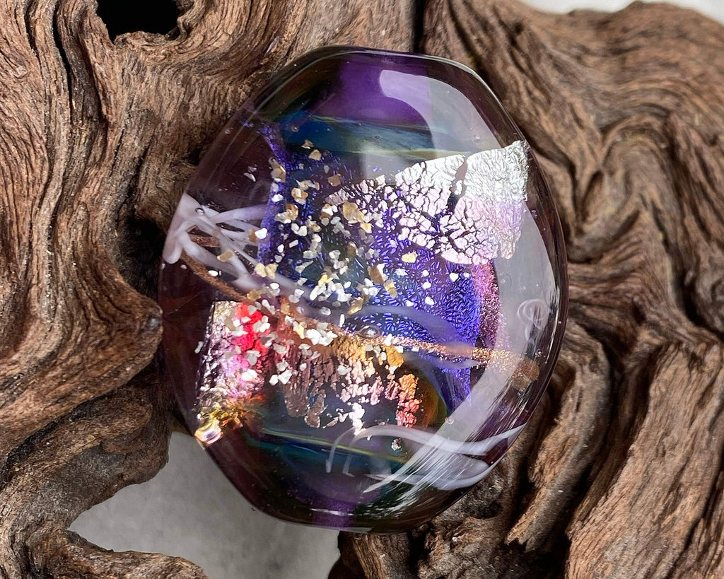 Purple Lampwork Focal Bead