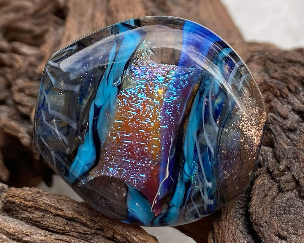 blue dichroic bead