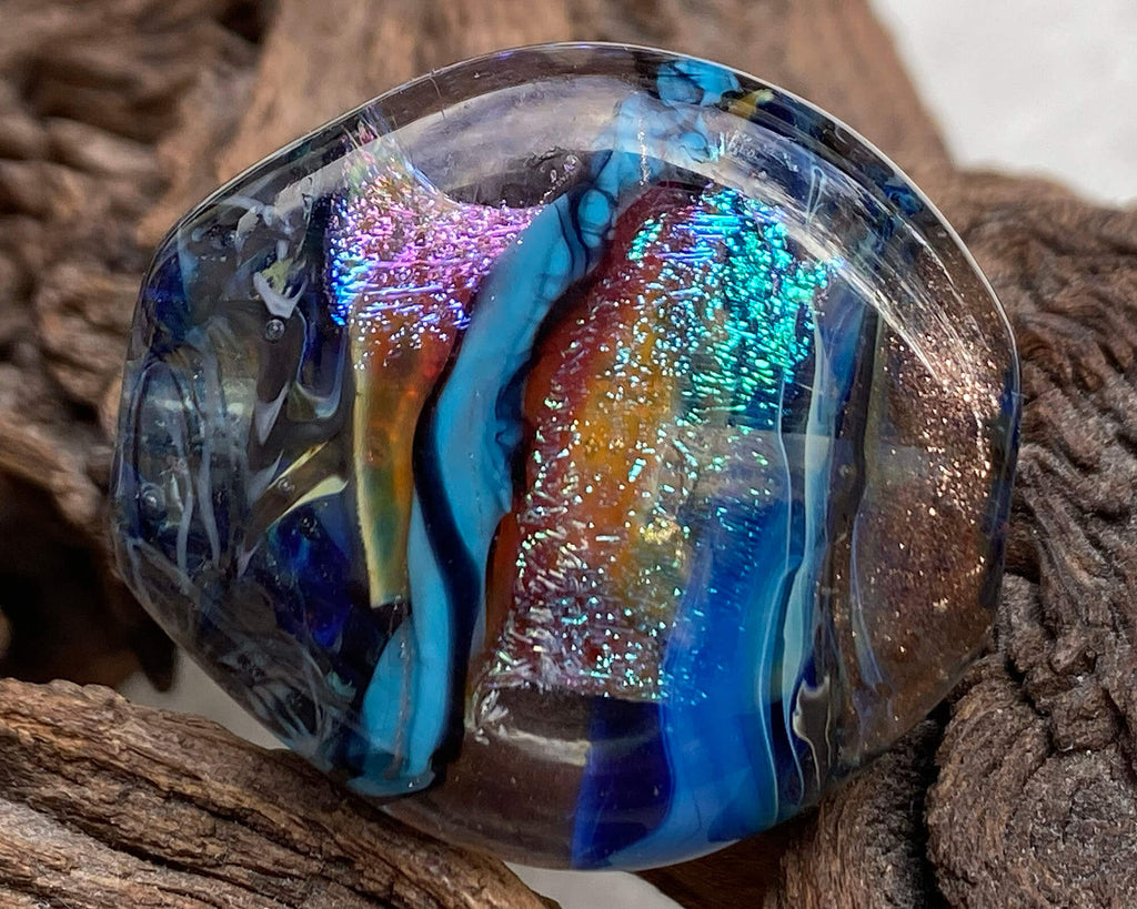 blue dichroic bead