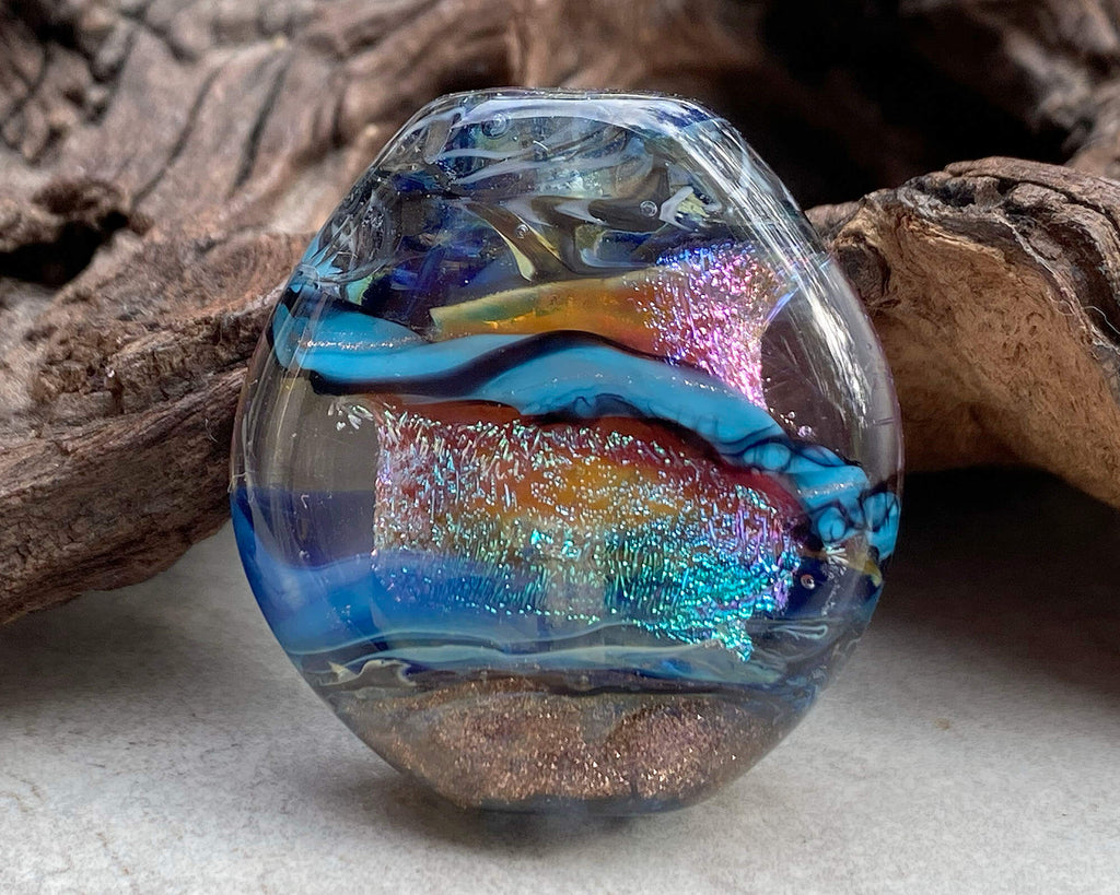 blue dichroic bead