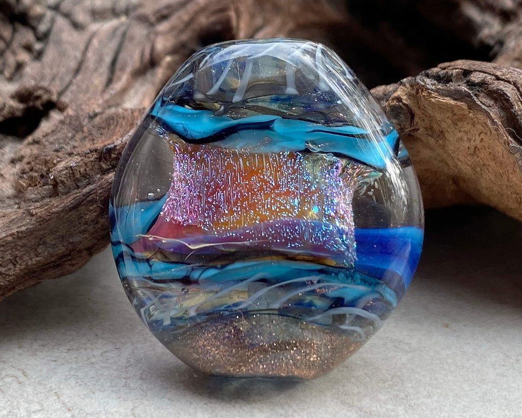 blue dichroic bead