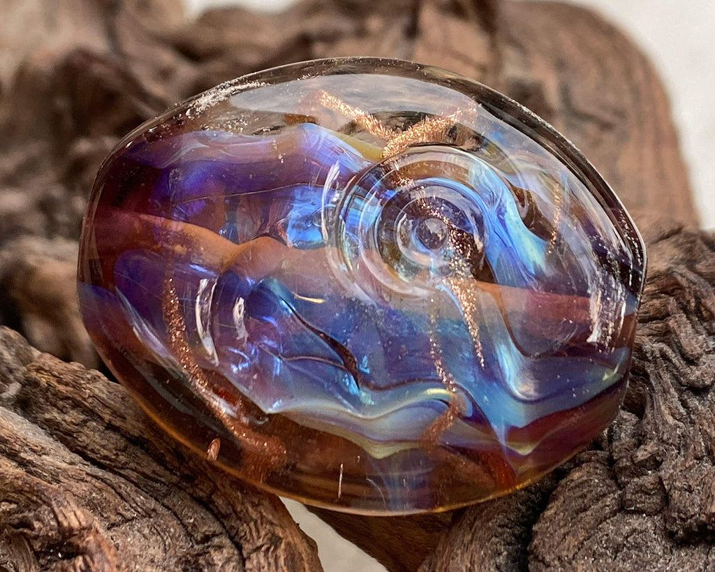 purple lampwork focal bead