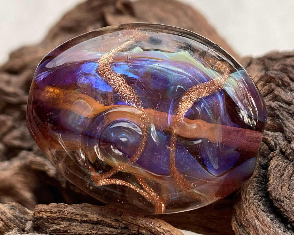 purple lampwork focal bead