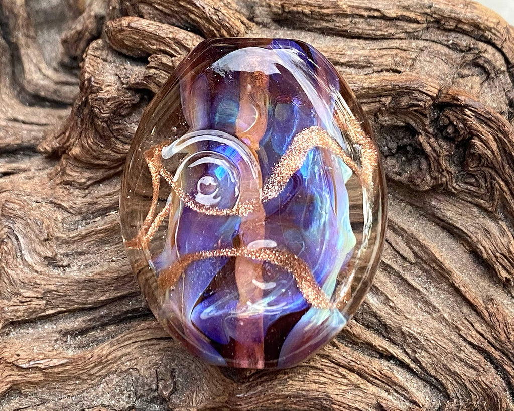purple lampwork focal bead