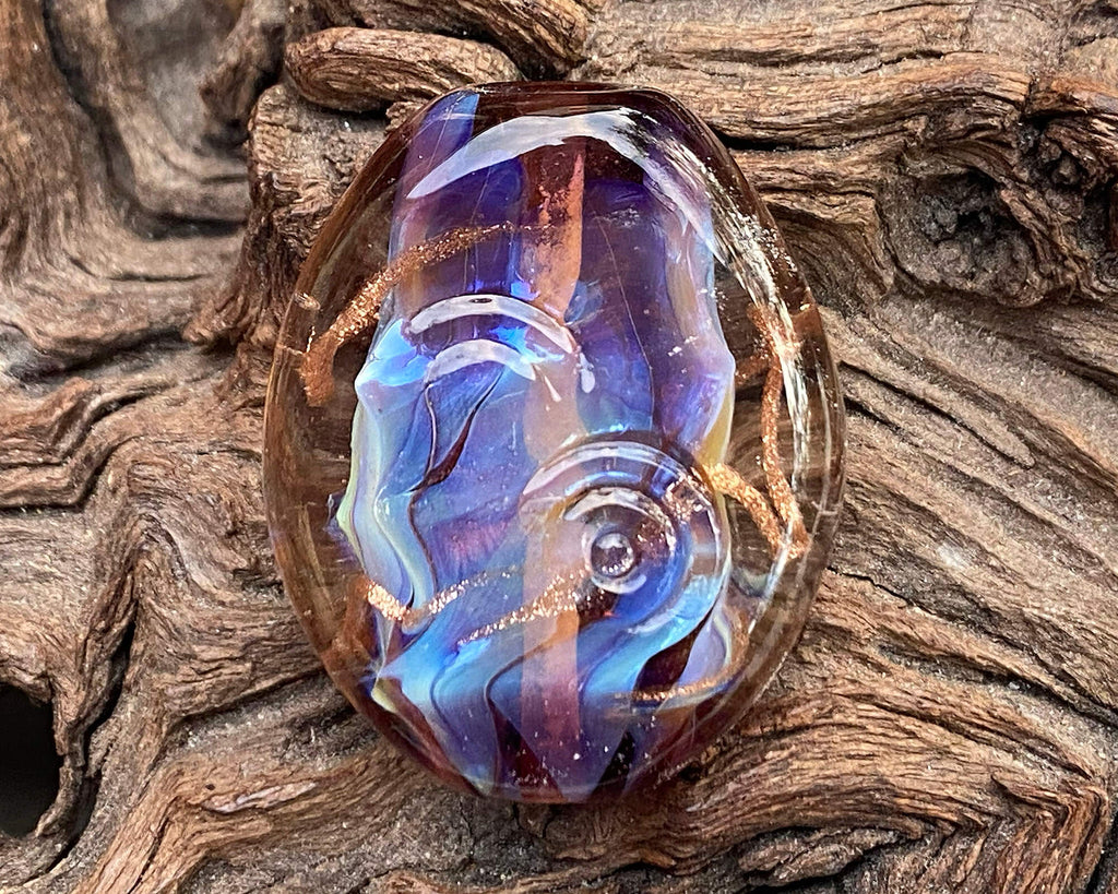 purple lampwork focal bead