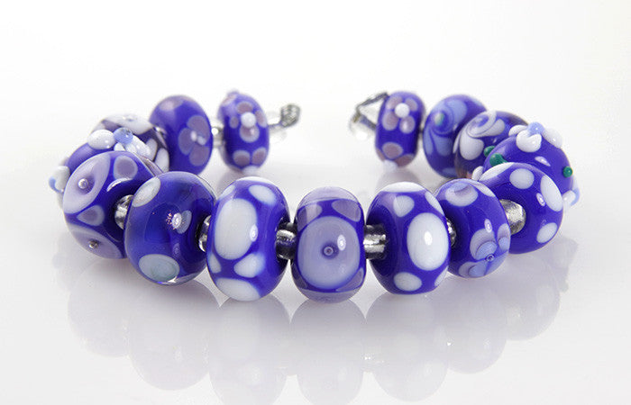 Cobalt Blue Lampwork Beads SRA - SWCreations
 - 1