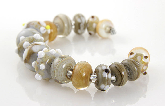Tawny Brown Lampwork Bead Set - SWCreations
 - 3