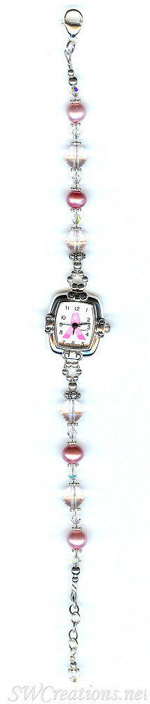 Pink Pearl Breast Cancer Awareness Watch - SWCreations
