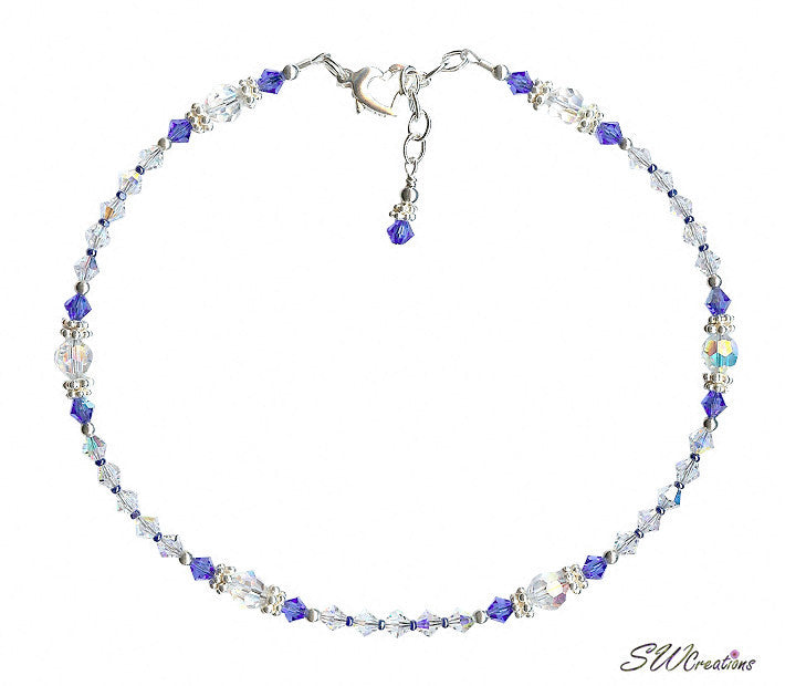 Shimmering - Something Blue Sapphire Wedding Anklet - SWCreations
 - 3