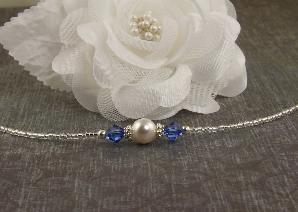 something blue wedding anklet