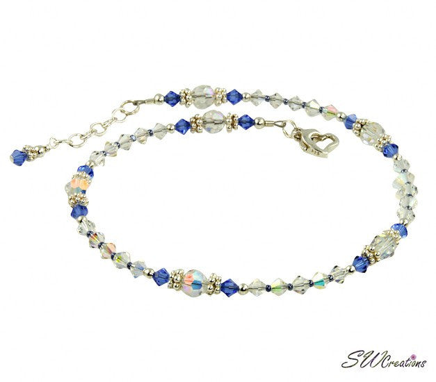 Shimmering - Something Blue Sapphire Wedding Anklet - SWCreations
 - 4