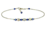 Serenity - Something Blue Wedding Sapphire Anklet - SWCreations