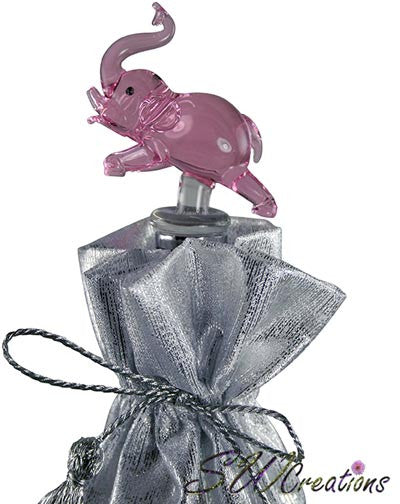 Pink Elephant Glass Wine Stopper - SWCreations
 - 1
