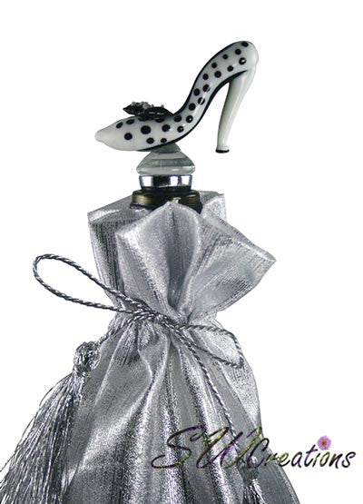 Polka Dot High Heel Wine Stopper - SWCreations
 - 1